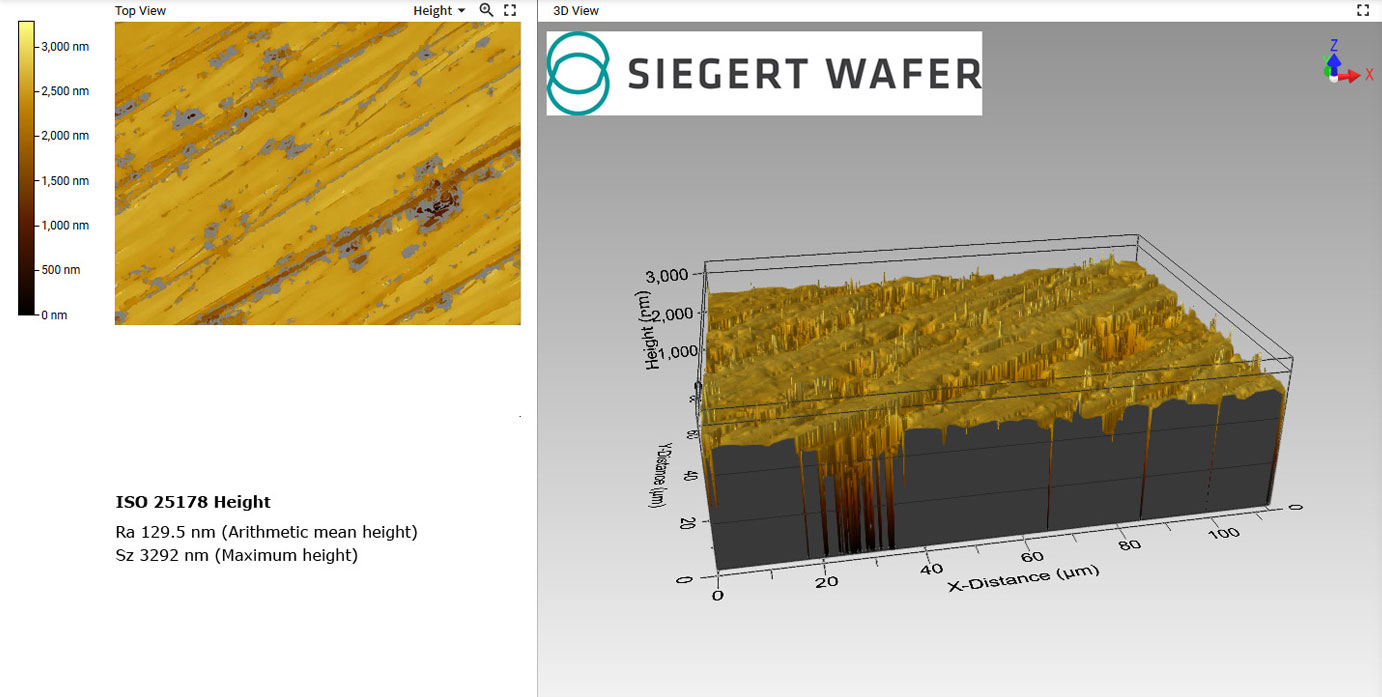 Rough Grinding: DISCO GF01 wheel (grit 360)